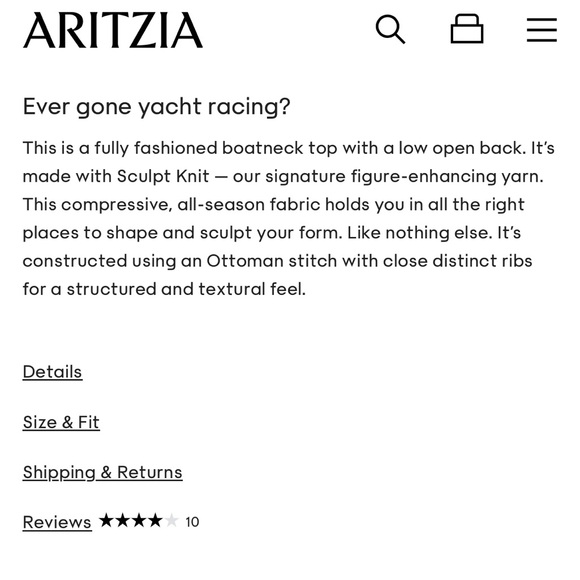 Aritzia Sculpt Knit Tank - NWT, Size Small - Picture 8 of 9